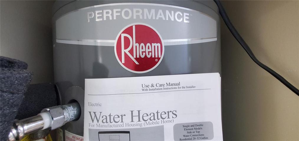 Electric water heater.