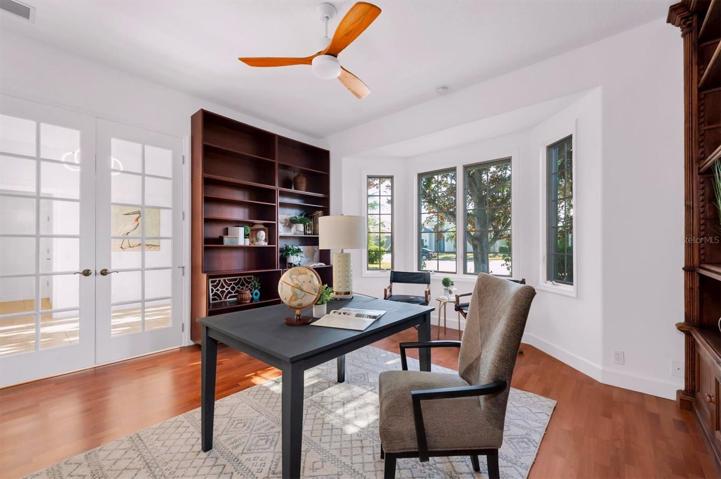 Library is on the left upon entrance to the home!