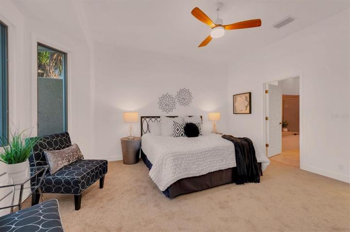 Master bedroom is large enough for king or queen size furnishings!