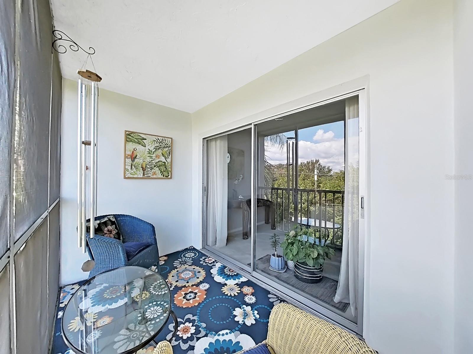 Room to entertain on the large balcony