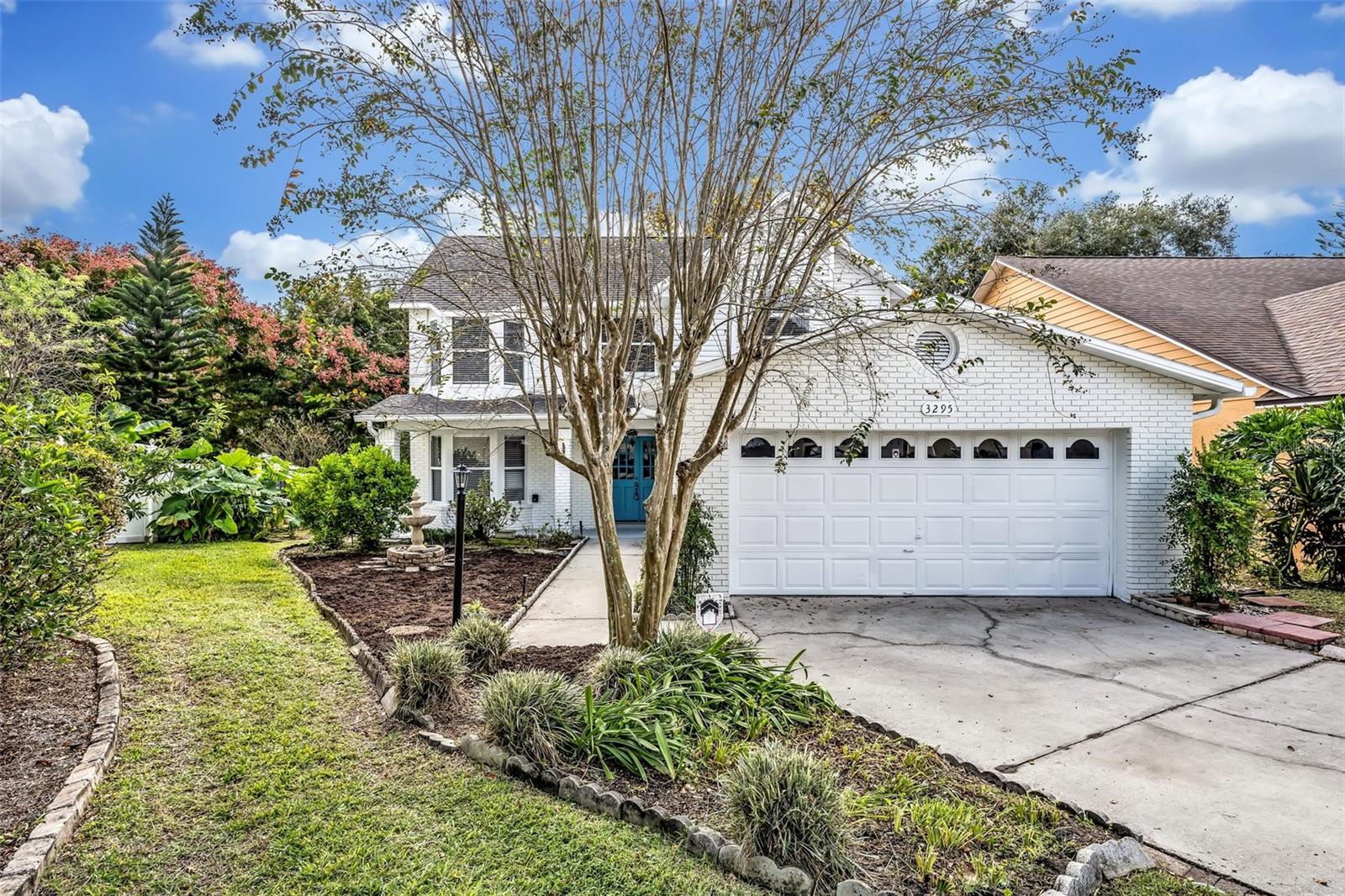 Front Entry &amp; 2-car garage.