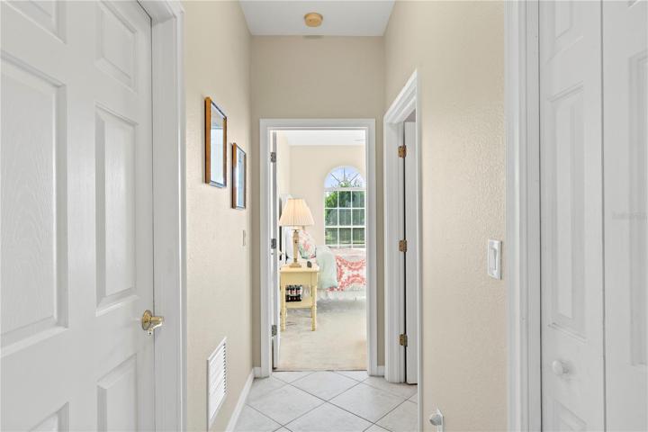 Entry way hallway to second bedroom & bath