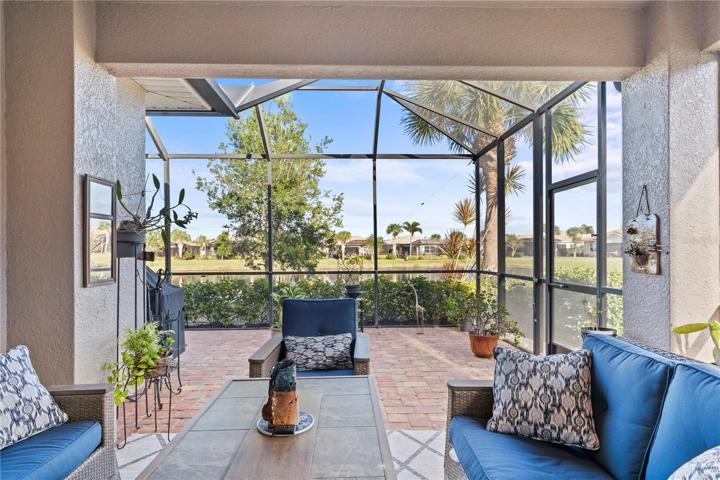Lanai covered area with fan