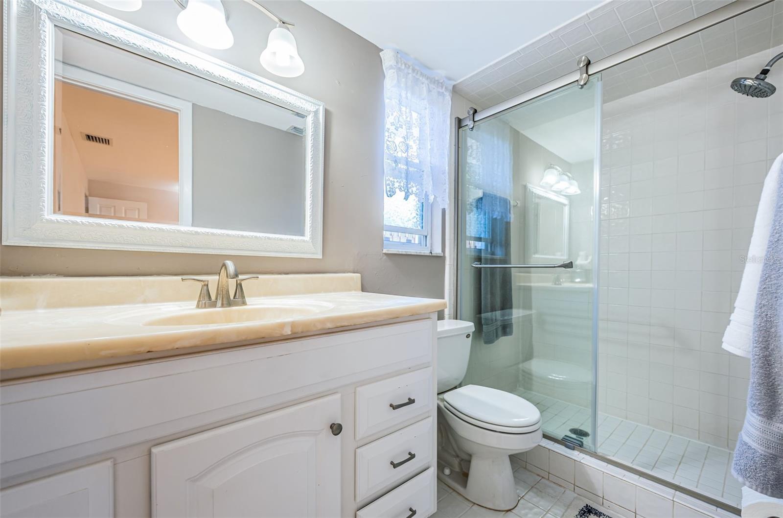 Master bathroom with walk-in shower
