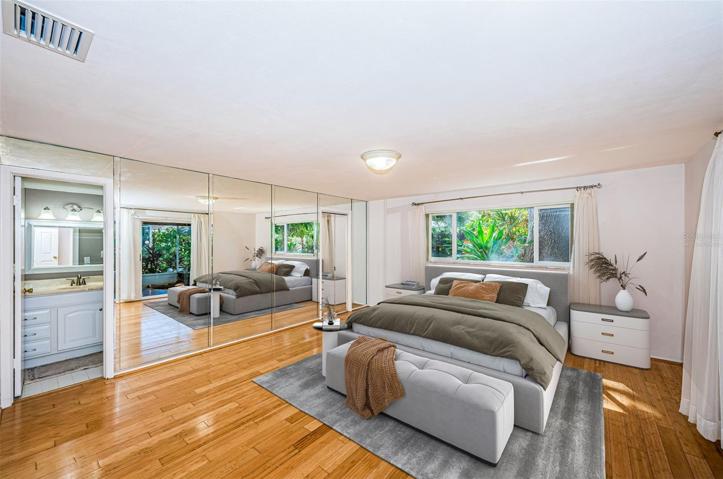 Virtually Staged Master Bedroom