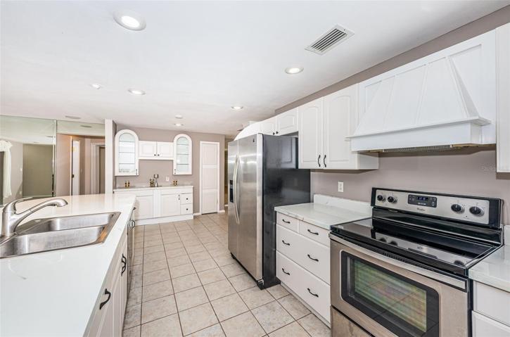 Kitchen with stainless steel appliances