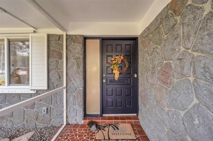 Entry front covered porch