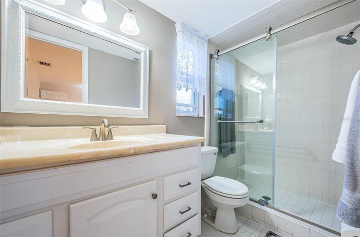 Master bathroom with walk-in shower