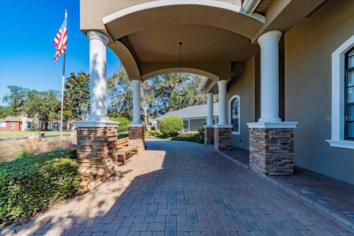 CIRCULAR DRIVE LEADS TO THE PORTICO AT THE FRONT ENTRY OF HOME