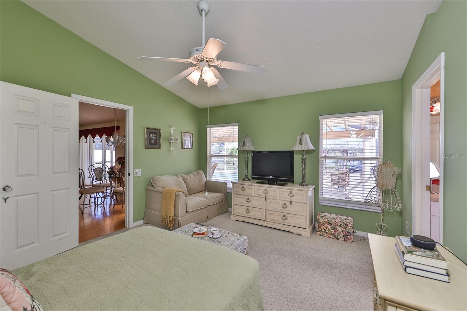 Master bedroom windows