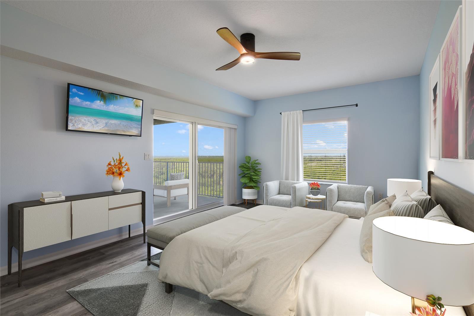 SECOND EN-SUITE BEDROOM. Virtually Staged.
