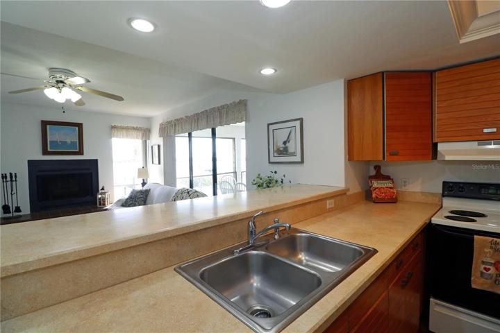 Kitchen has breakfast bar
