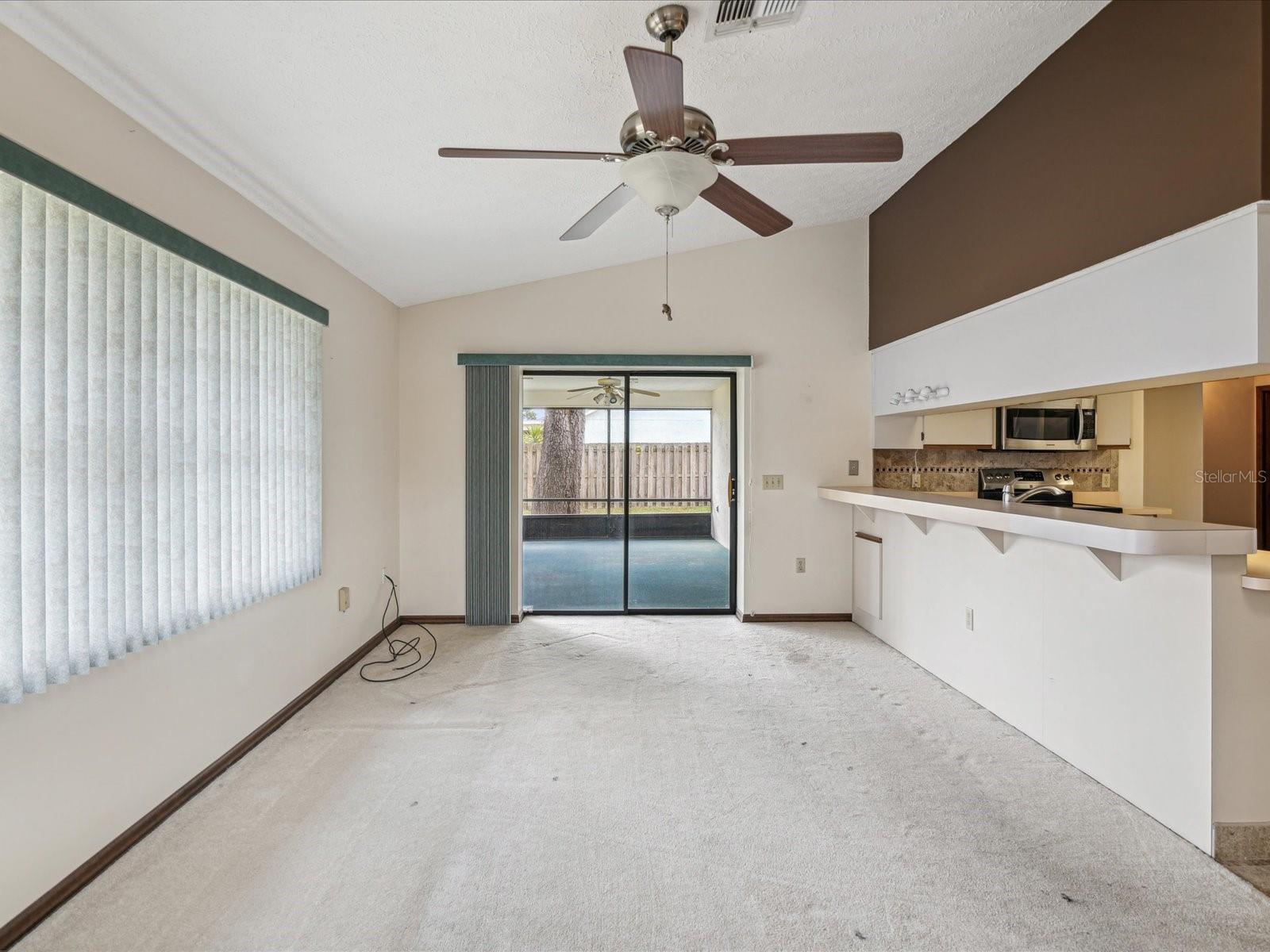 family room, rear of the home