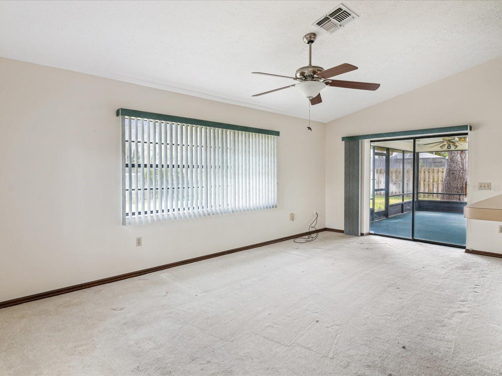 family room, rear of the home