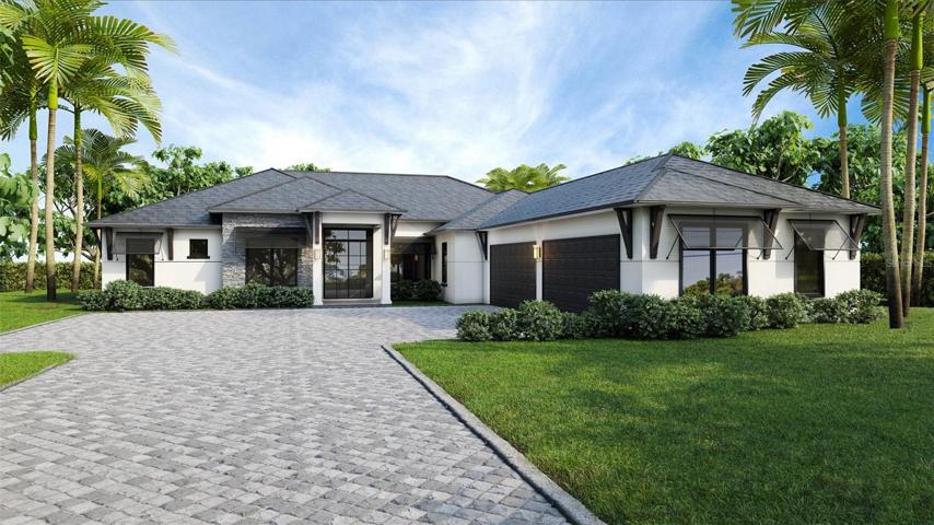 Rendering, to be built. Note: this rendering is 4 car. Listed is 3 car garage.