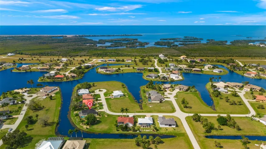 Charlotte Harbor leads to the Gulf of Mexico (background). Boca Grande is a straight shot out from Burnt Store Marina and is known internationally for being the tarpon fishing capital of the world!