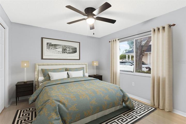 *Virtually Staged* Additional Bedroom with large windows, exterior exposure, Ceiling fan, & Open space