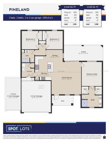 PINELAND FLOOR PLAN RENDERING  *DISCLAIMER: Renderings, Photos, Virtual Tours are of like model and are used for display purpose only, actual property may vary.