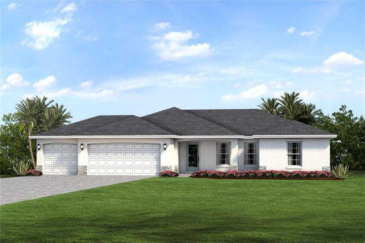 PINELAND LUXE 3 CAR ELEVATION RENDERING *DISCLAIMER: Renderings, Photos, Virtual Tours are of like model and are used for display purpose only, actual property may vary.