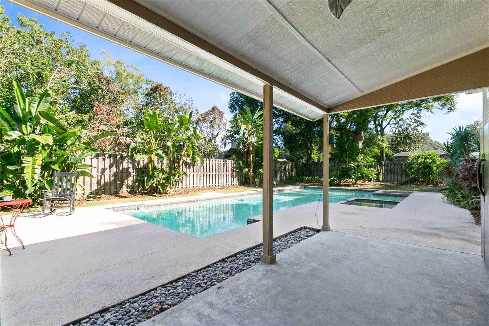 Enough space for outdoor furniture and your grill.