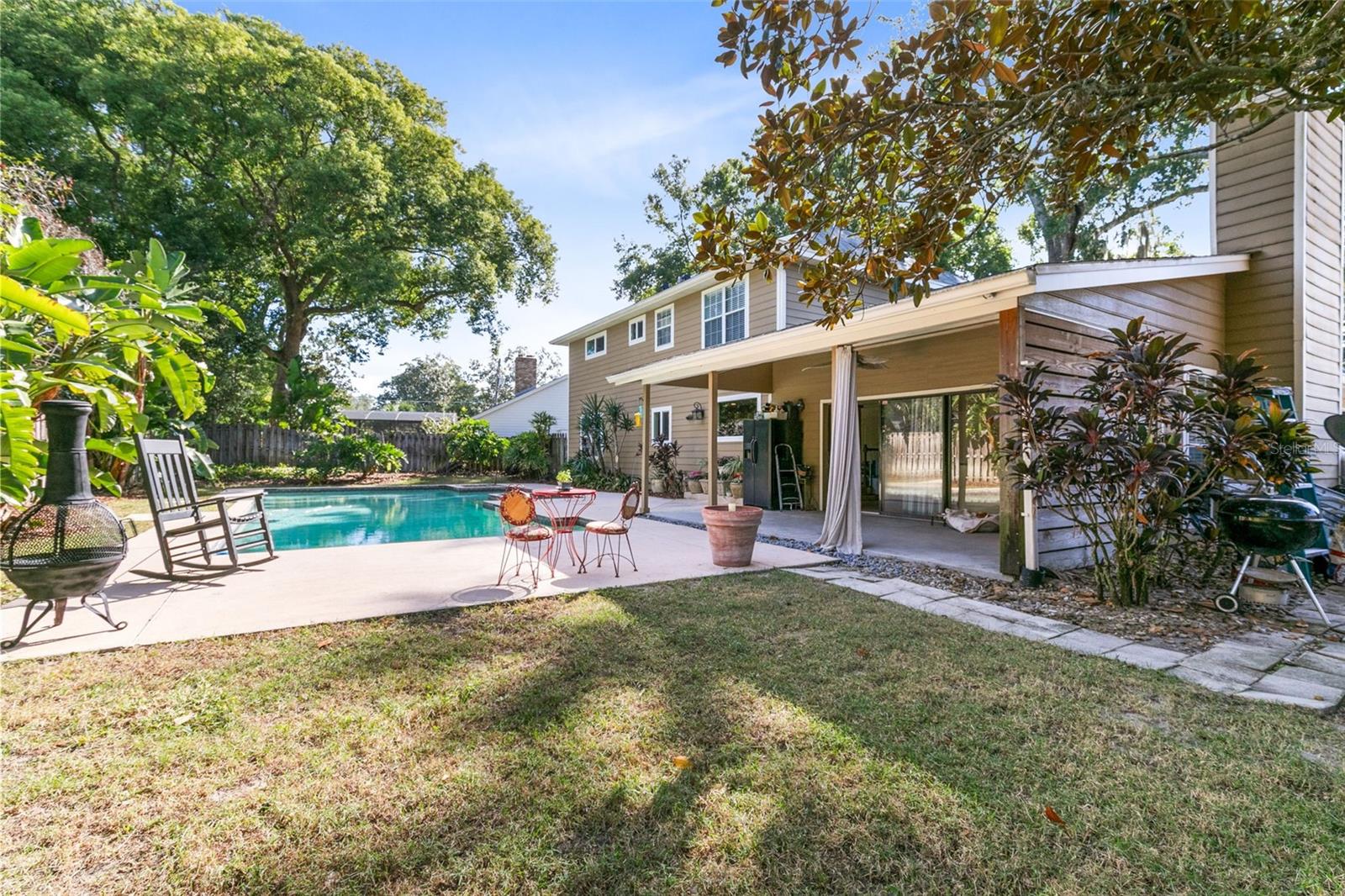 Even with the pool, you'll still enjoy ample yard space.