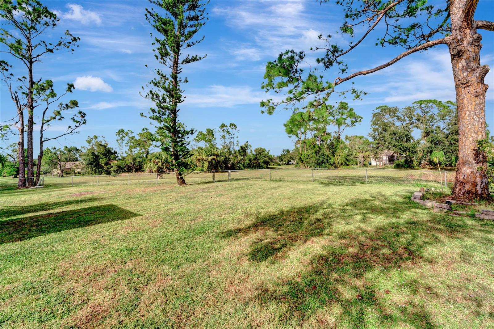 Fenced .31 acre lot.