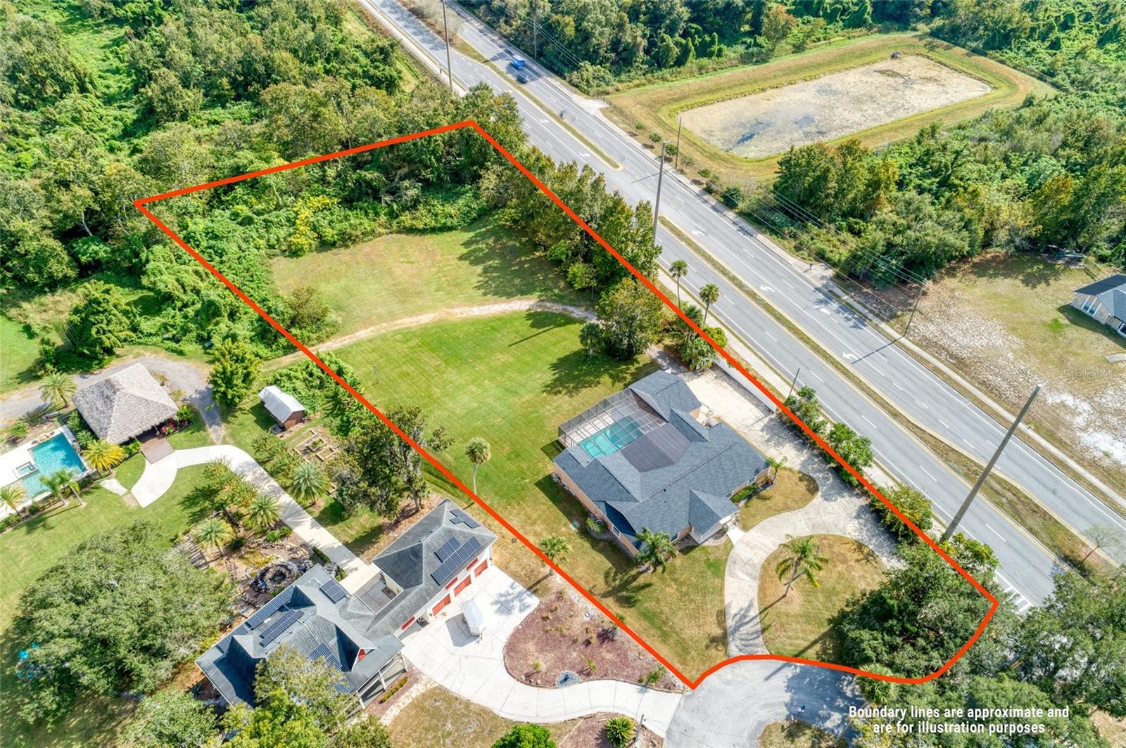 property boundary lines