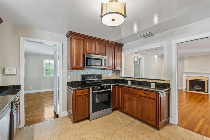 Wood cabinets and with pantry roll-out drawers