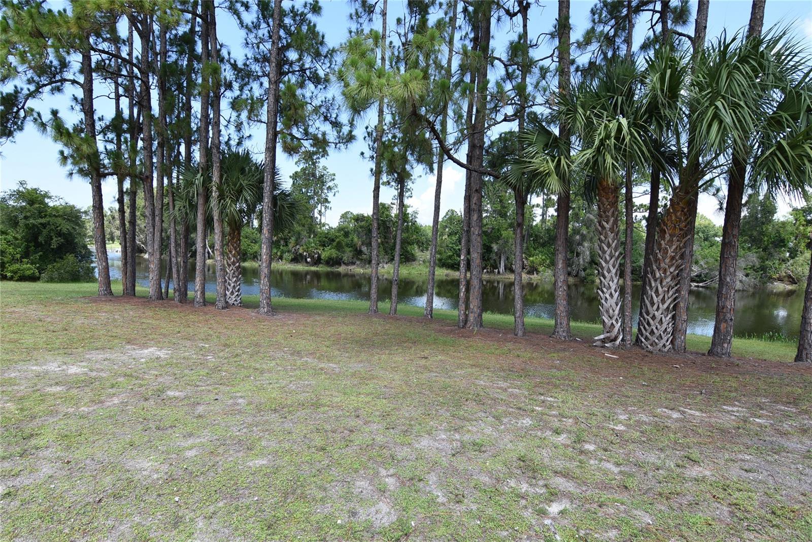 Park along pond
