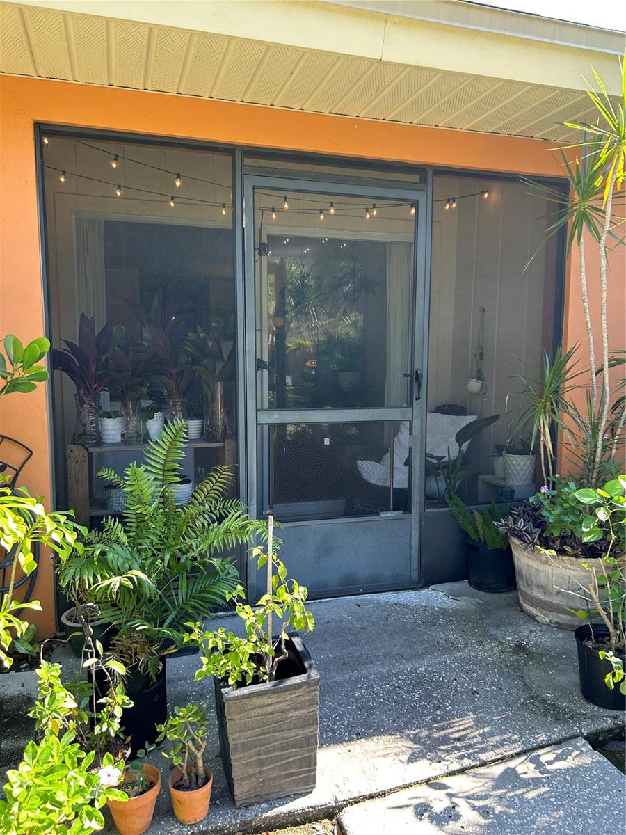 View of patio from outside.