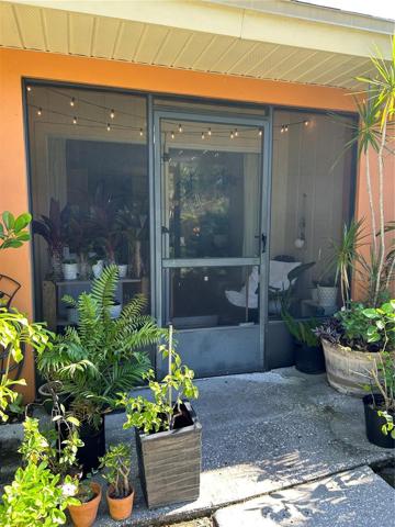 View of patio from outside.
