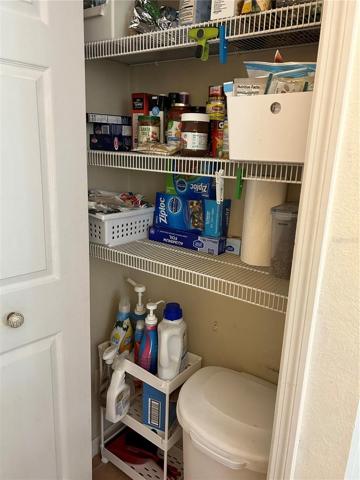 Closet pantry in kitchen.