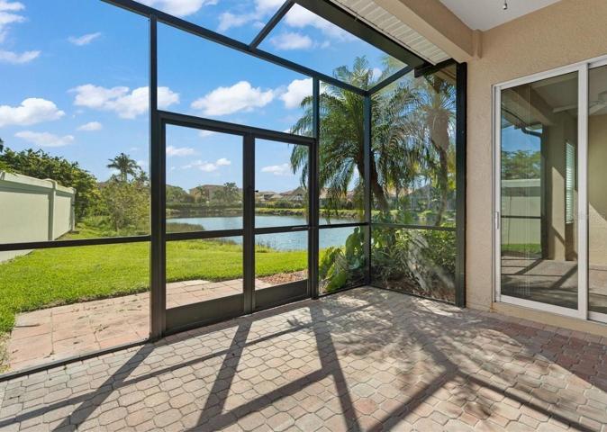 screened lanai pond view
