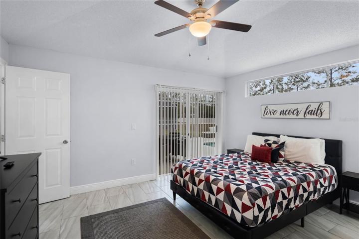 Master bedroom with patio access