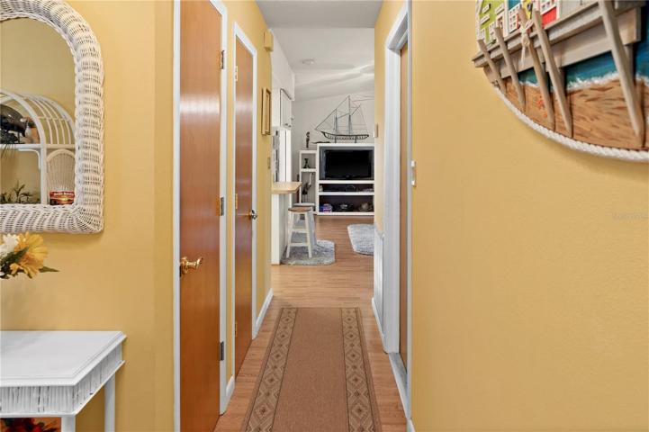 The hallway from the Living Room into the Family/TV Room.
