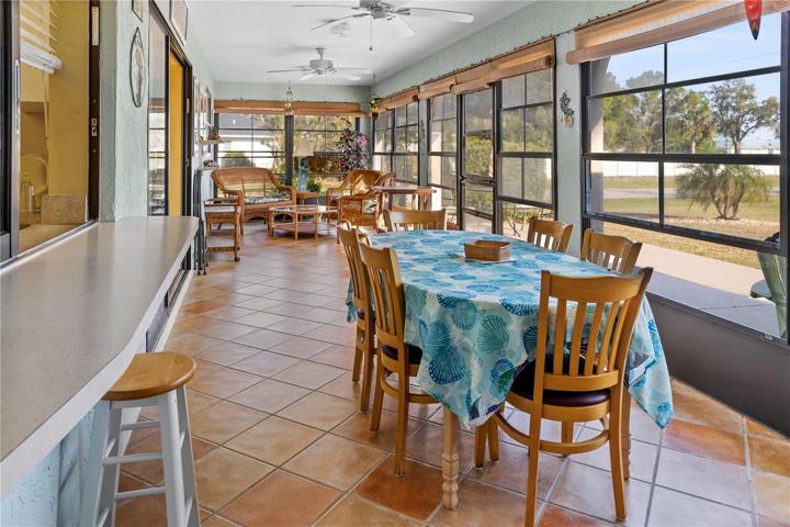 Views from the lanai are open and pleasant.  It's very cool and airy.  A great place to entertain or just relax and read a book.