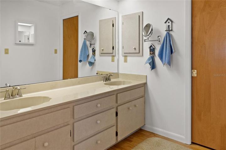 Dual sinks in the Owner's Suite dressing area.