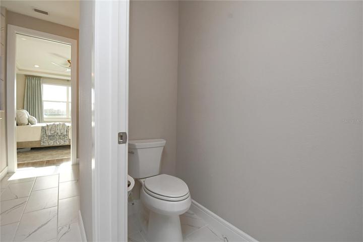 The primary ensuite features a private water closet.