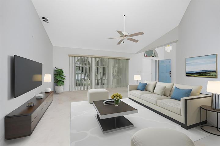 Virtually Staged Living Room