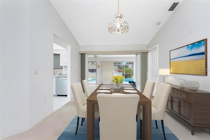 Virtually Staged Dining Room