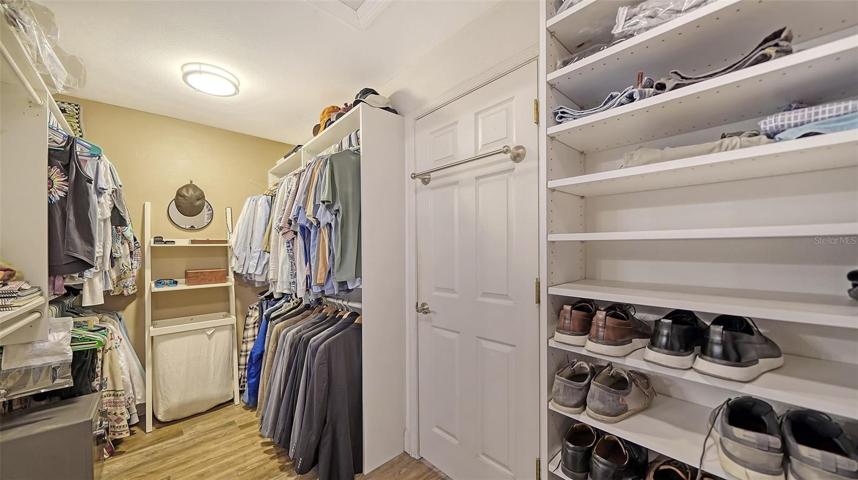 Walk in closet in Primary suite