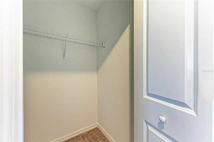 Two walk in closets in the master