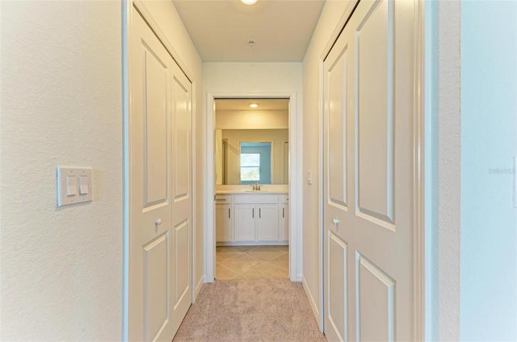 Pocket door going into master bedroom