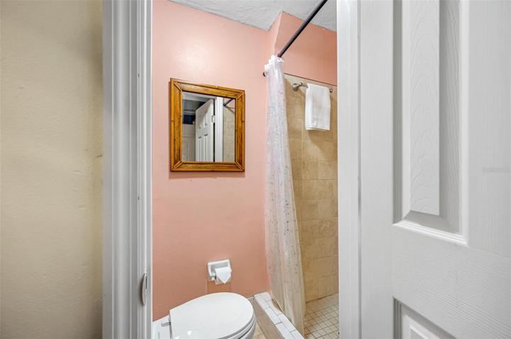 1/2 Bath In garage. Very clean and functional.