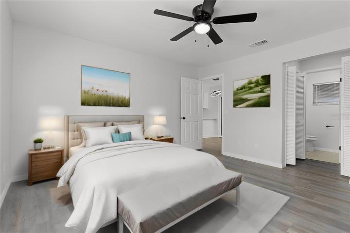Virtually Staged Primary Bedroom
