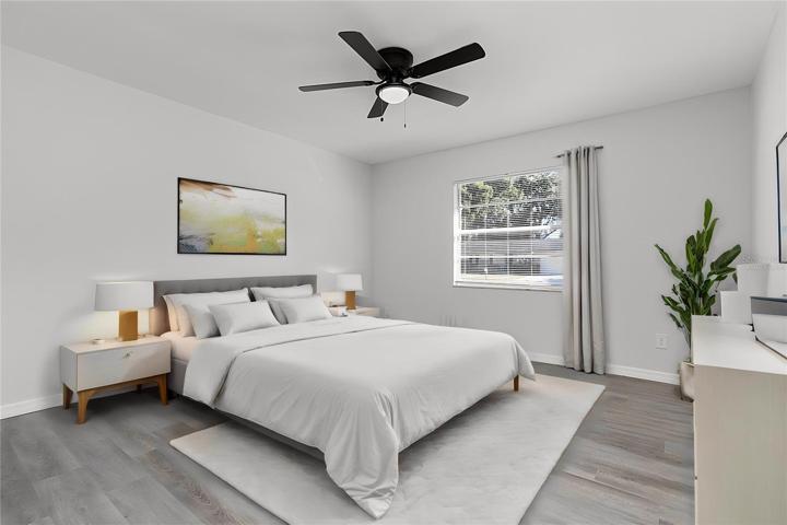 Virtually Staged Primary Bedroom