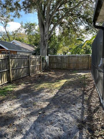 Back yard - cars have been removed!
