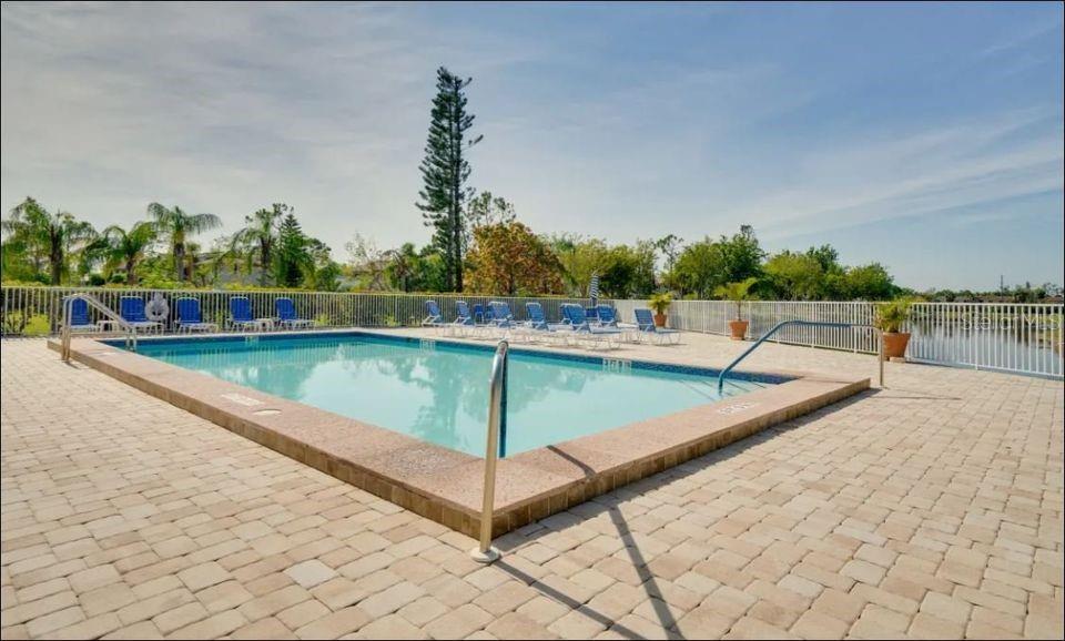 heated saltwater pool