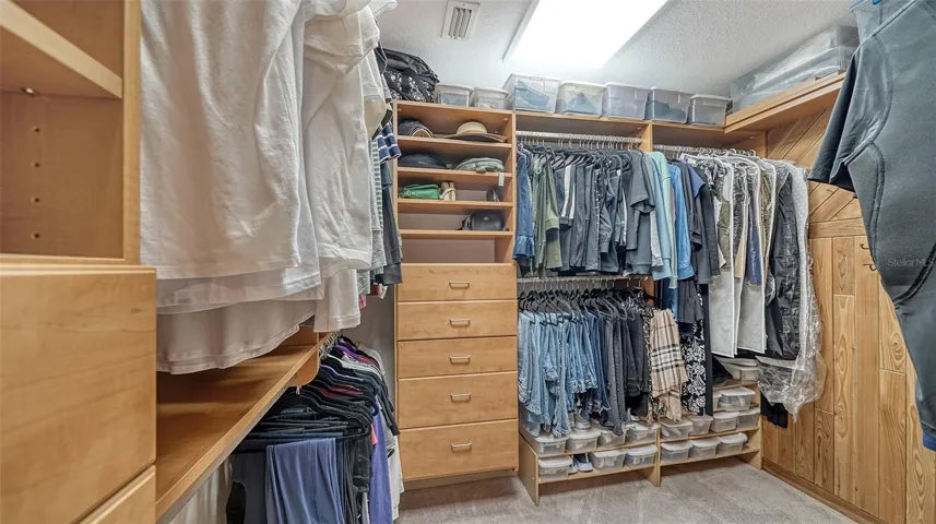 The large owner's suite walk in closet.