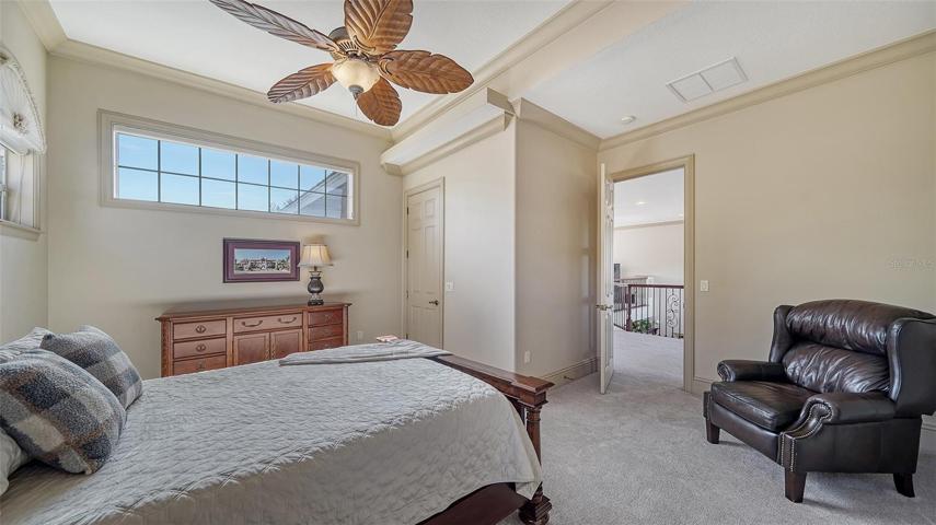 Upper level luxurious bedroom with Jack & Jill bath.